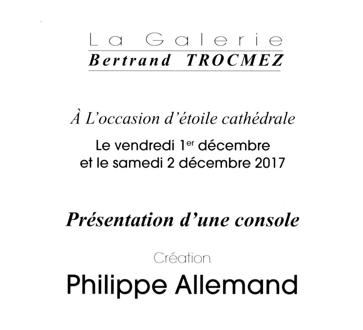 Notre console exposée à la Galerie Bertrand Trocmez